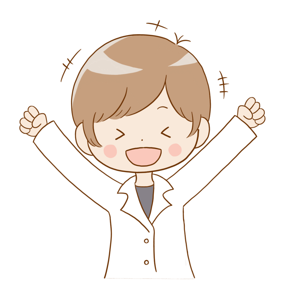 医師国家試験対策講師Drえどのプロフィールイラスト